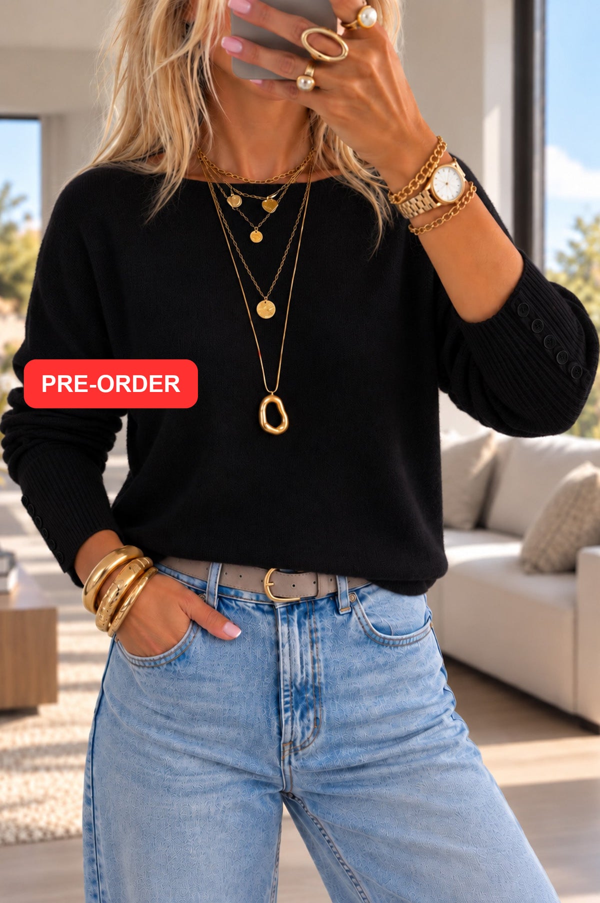 Millie Knit in Black – pre-order