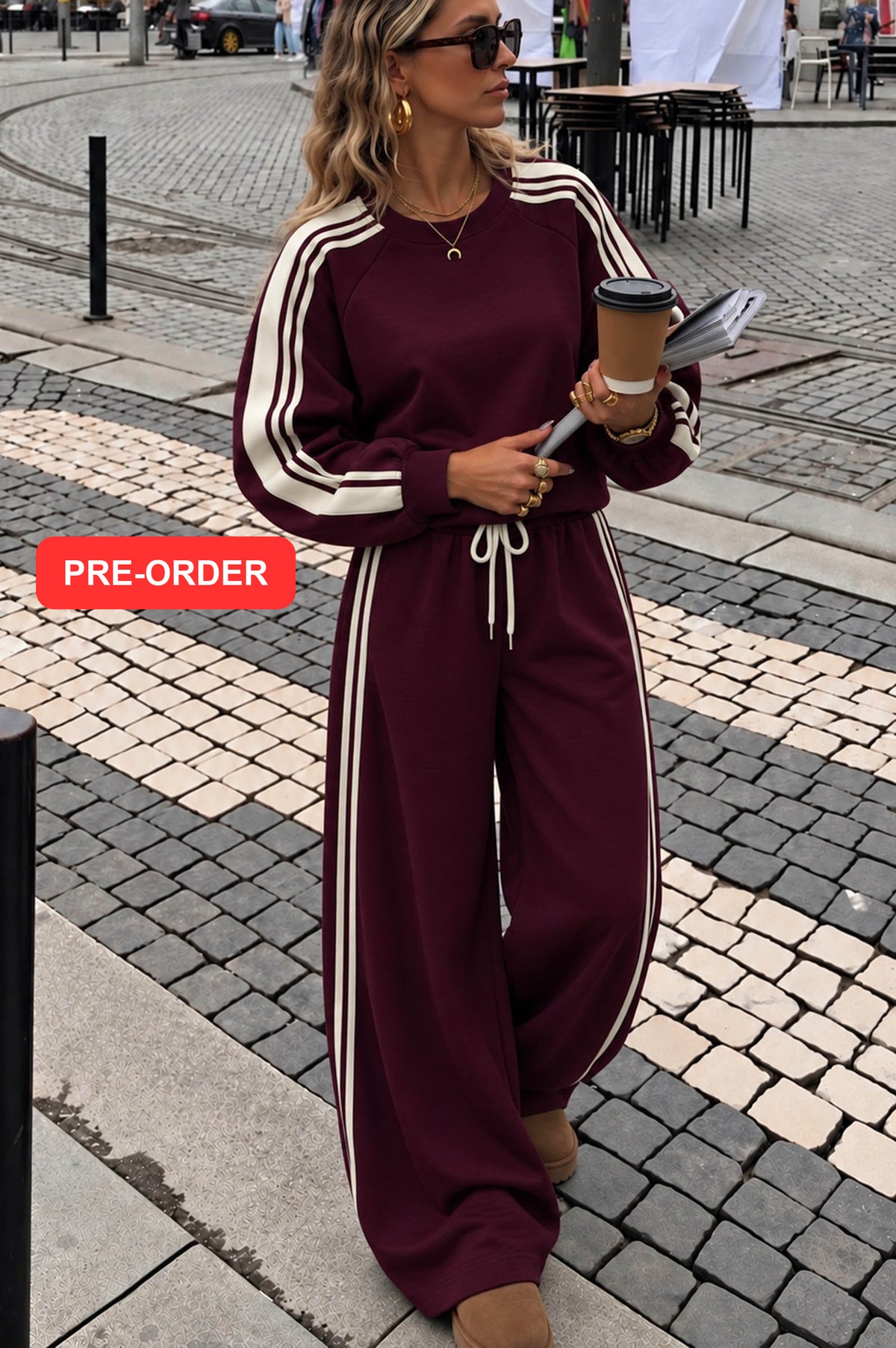 Amira Comfy Set in Burgundy – pre-order