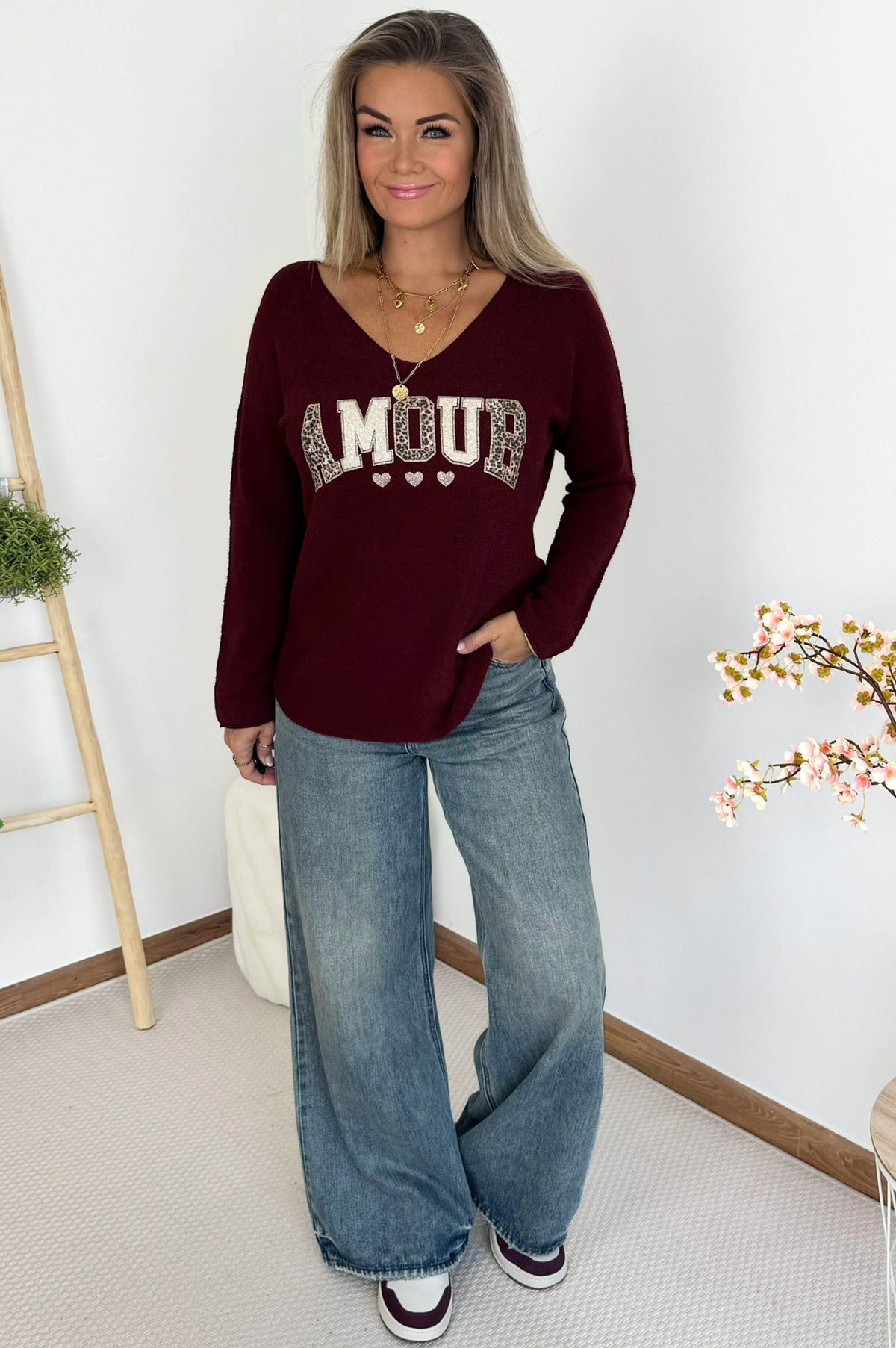 AMOUR Knit in Bordeaux – foto 1