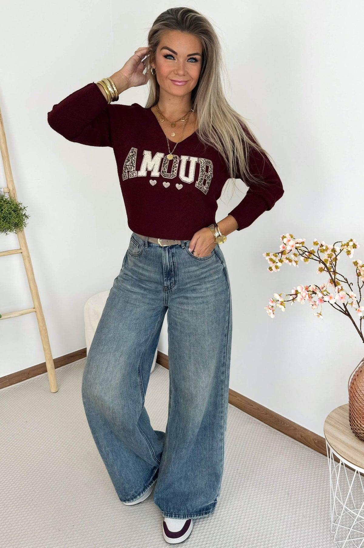 AMOUR Knit in Bordeaux – foto 4