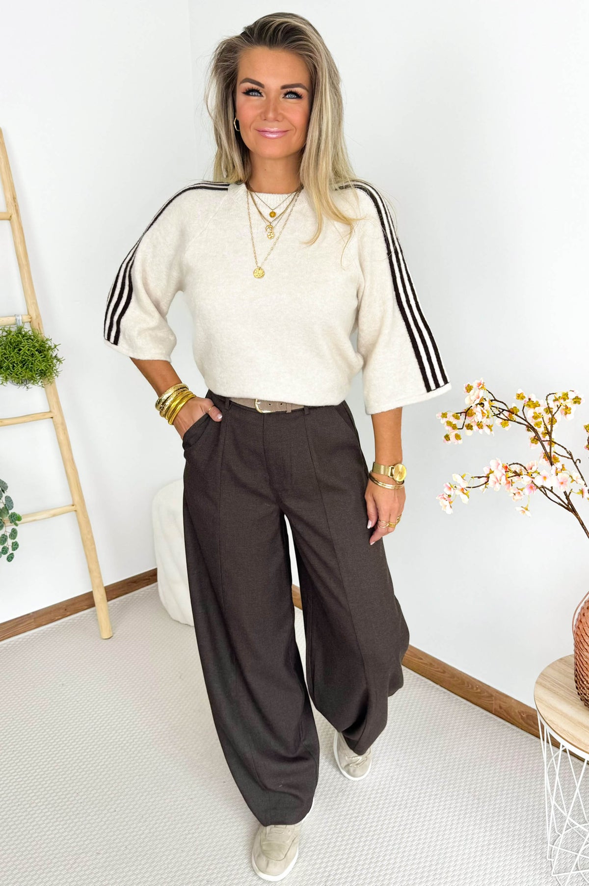 Adina Knit in Off White – foto 3