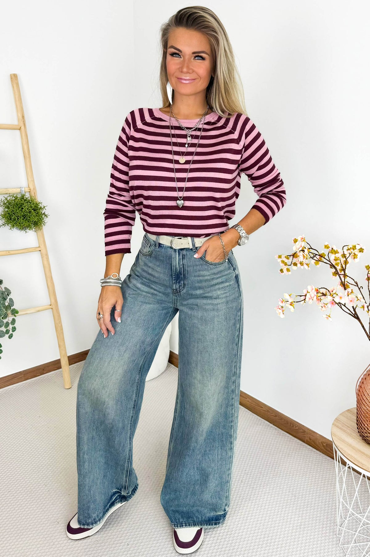 Lenka Knit in Pink & Burgundy – foto 1