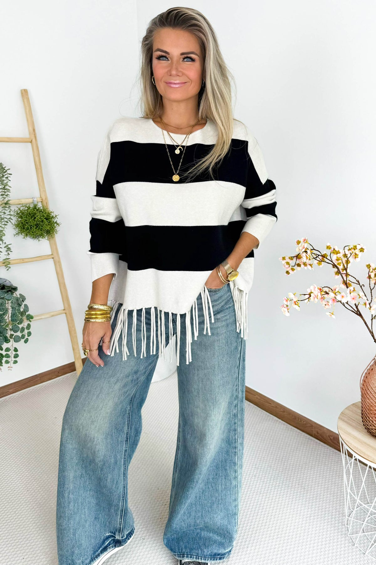 Brenda Sweater in Black & Off White – foto 2